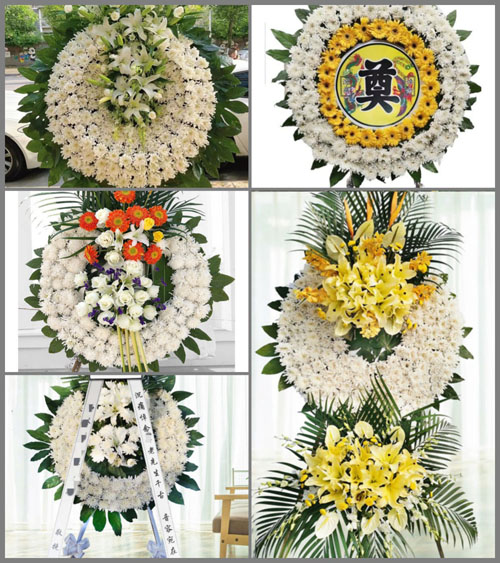 广东梅州市大埔县枫朗镇和村村花圈速递